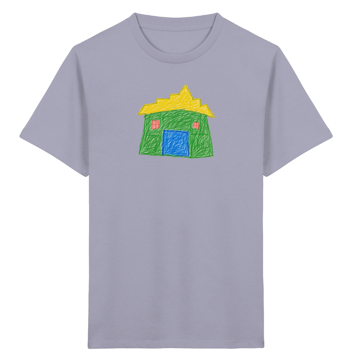 Grünes Haus mit Stufendach - Kinder Bio T-Shirt