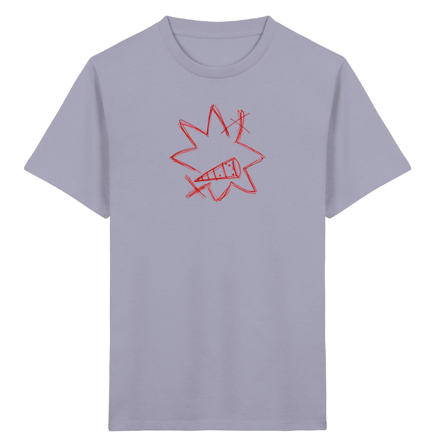 Dunkelroter Mutstern zur Einschulung - Kinder Bio T-Shirt