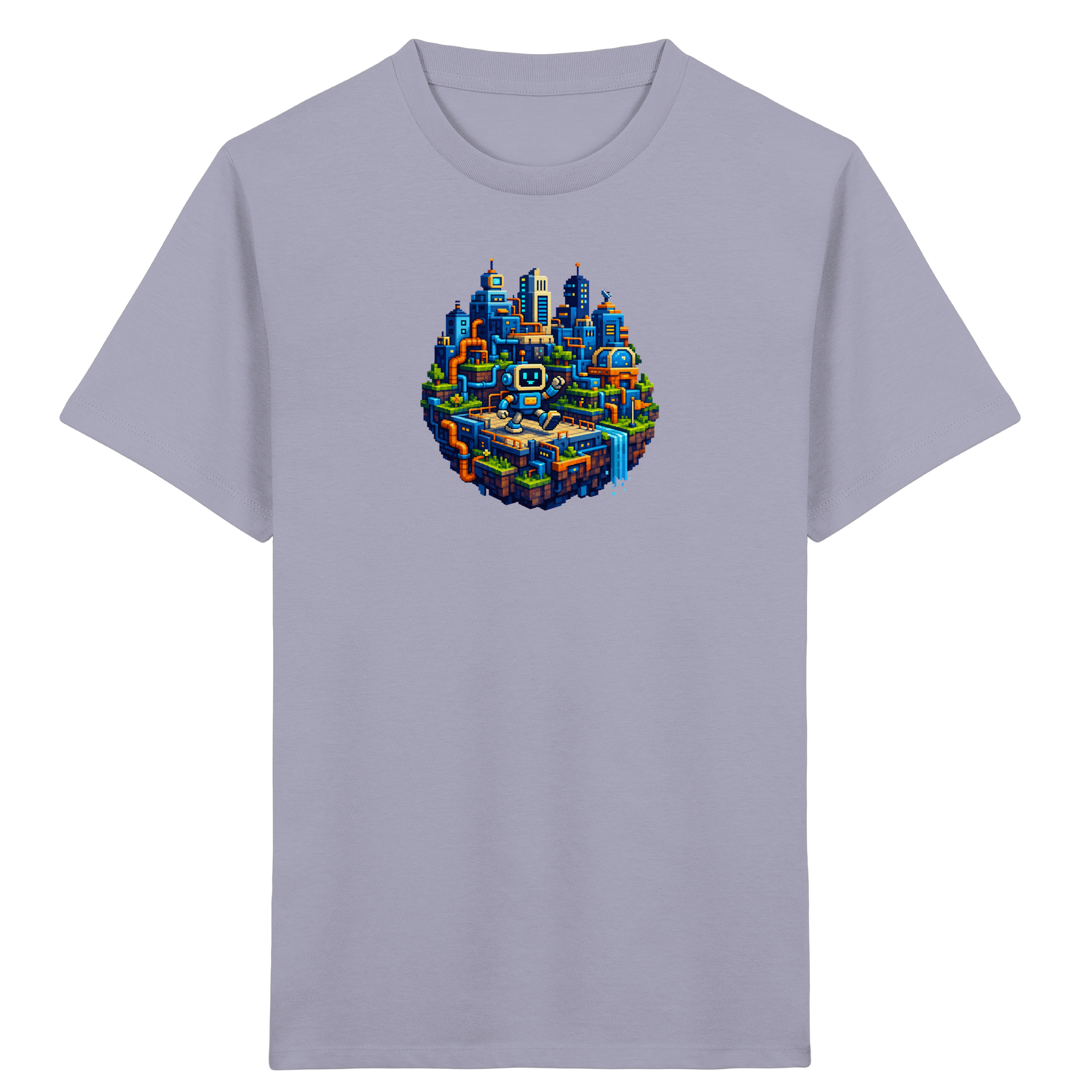 Pixel Roboter Insel Kinder T-Shirt
