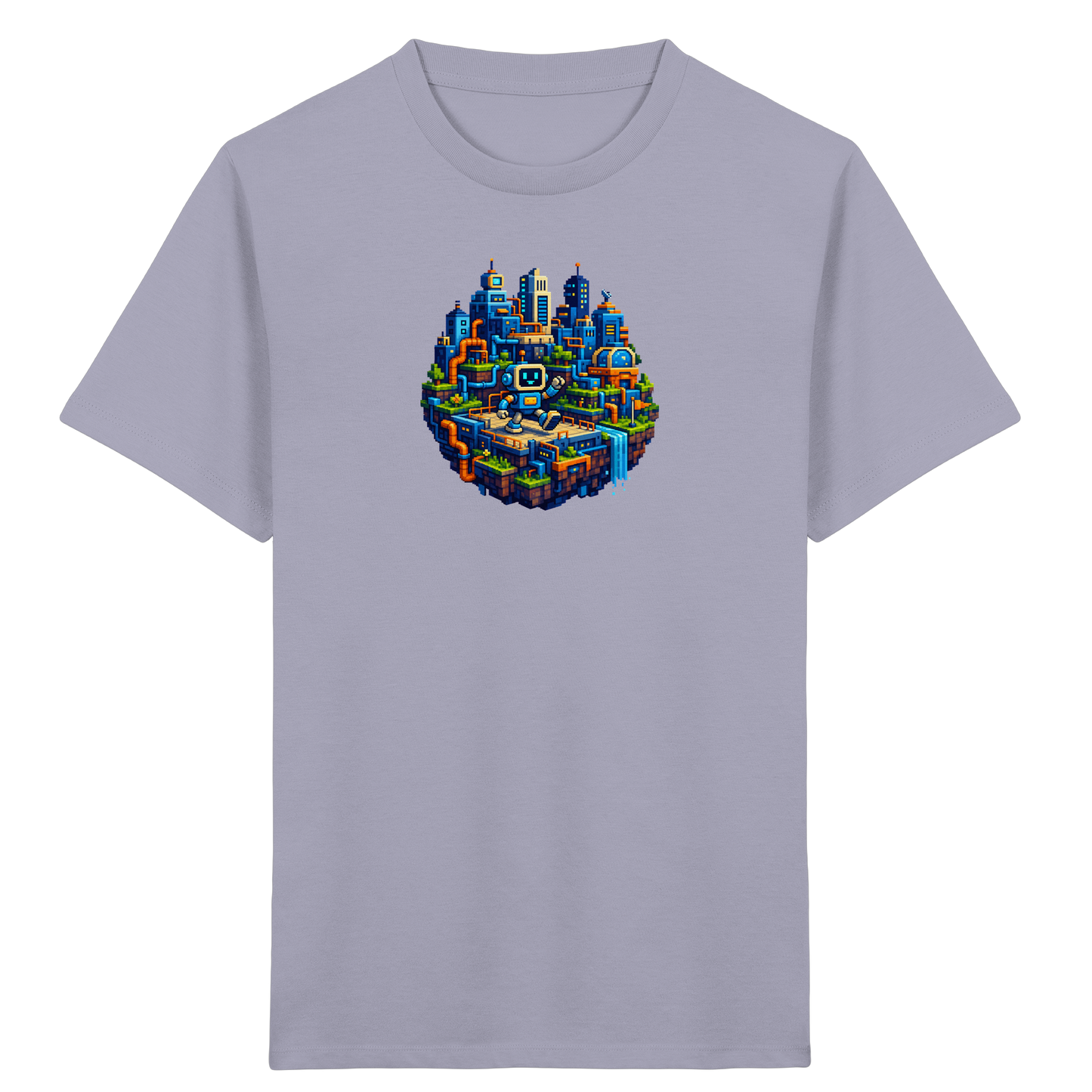 Pixel Roboter Insel Abenteuer T-Shirt - Kinder Bio T-Shirt
