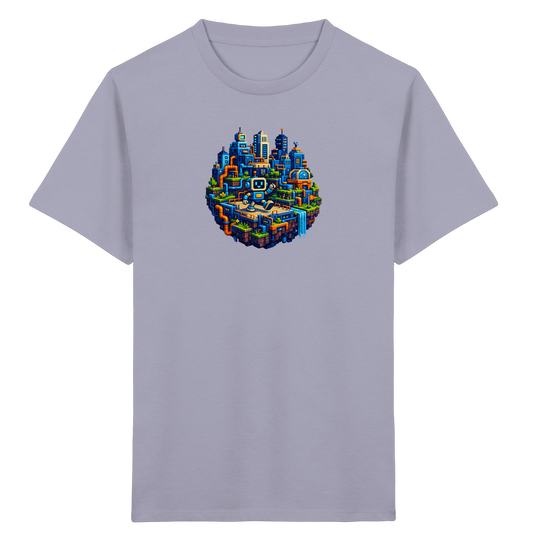 Pixel Roboter Insel Abenteuer T-Shirt - Kinder Bio T-Shirt
