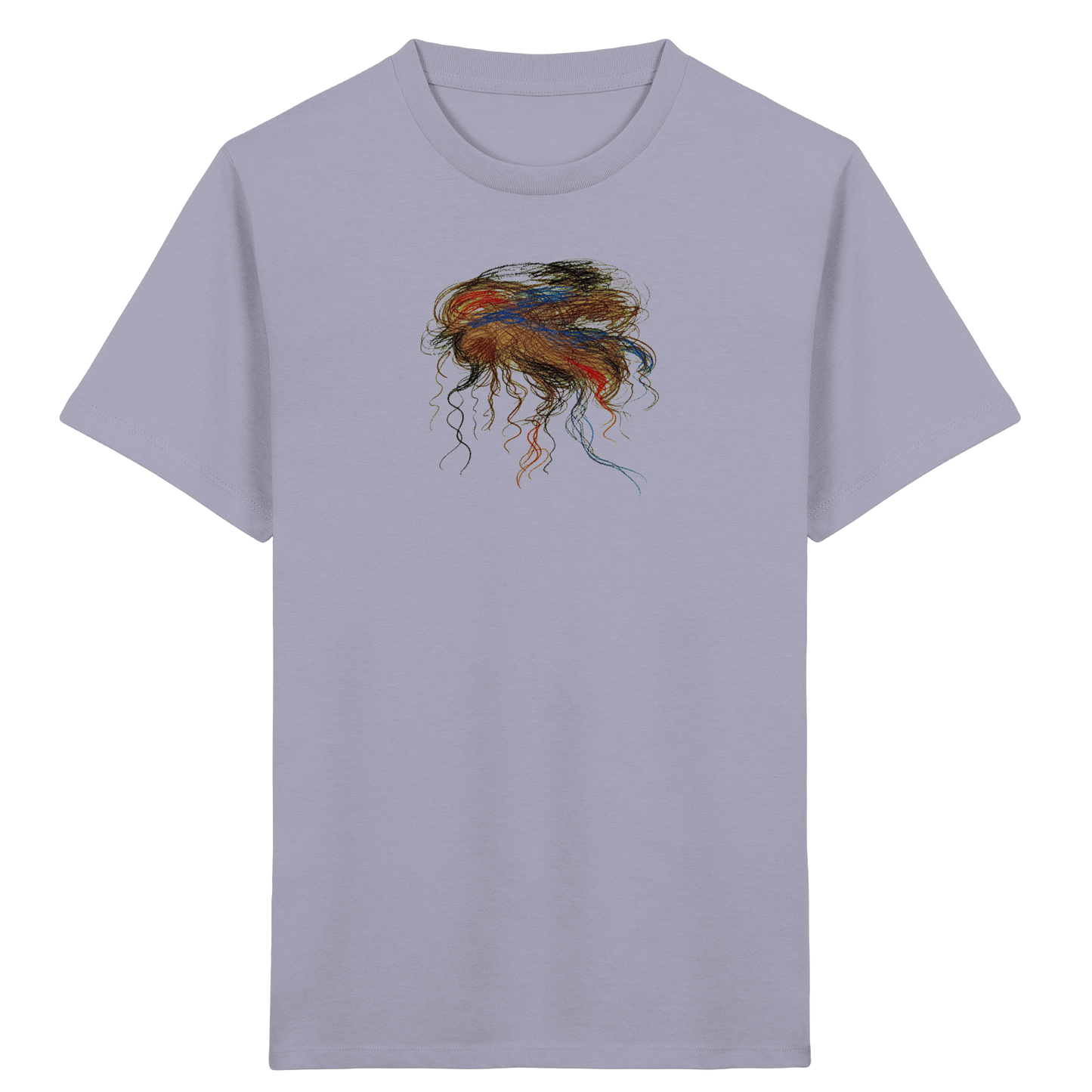 Lavender Kinder Bio T-Shirt mit abstraktem Quallen-Motiv