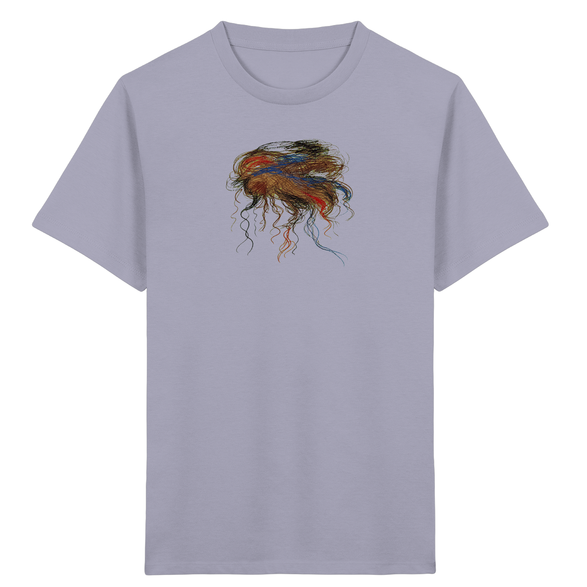 Lavender Kinder Bio T-Shirt mit abstraktem Quallen-Motiv