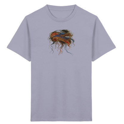 Lavender Kinder Bio T-Shirt mit abstraktem Quallen-Motiv