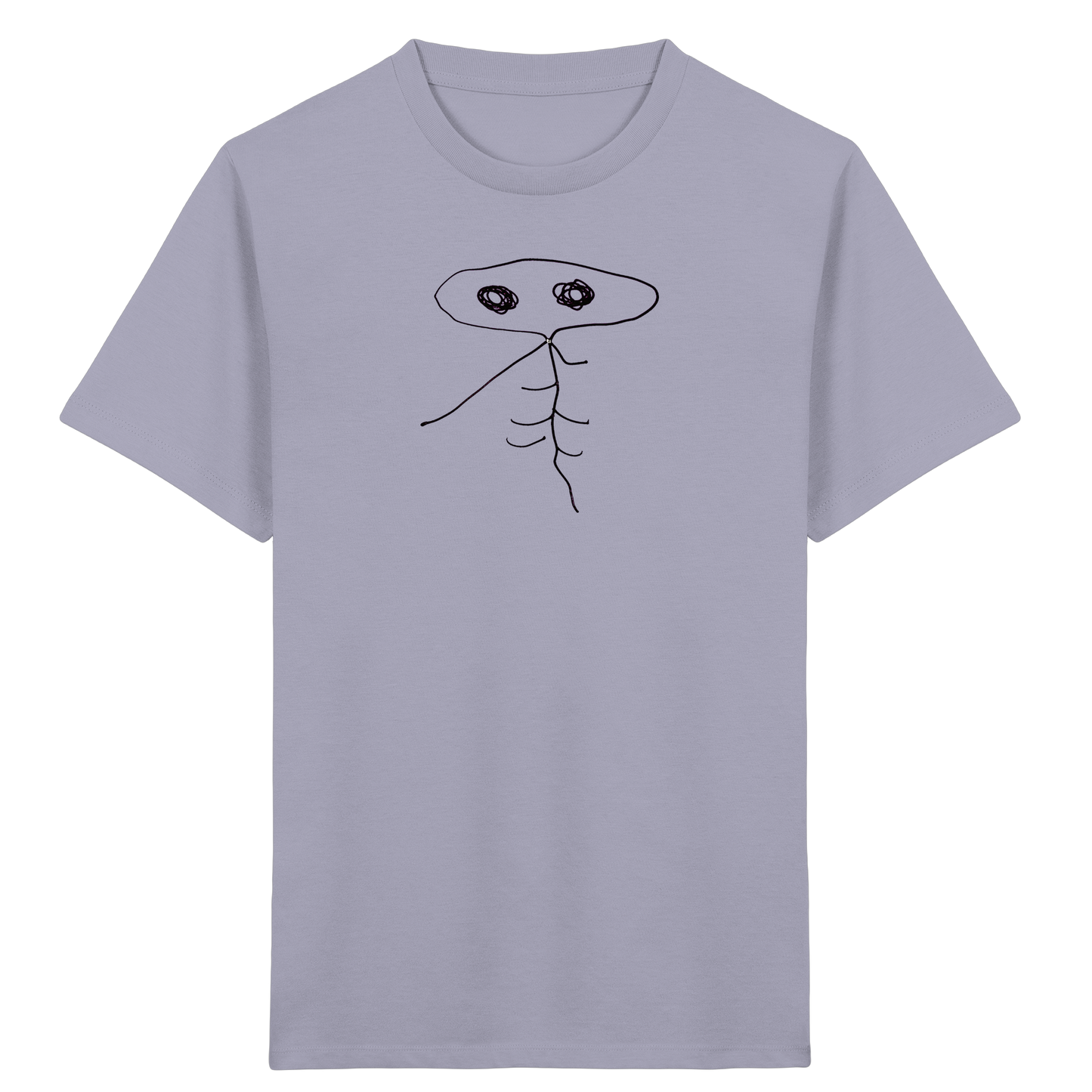 Kinder T-Shirt – Schirmkopf-Wackler mit krummen Linien