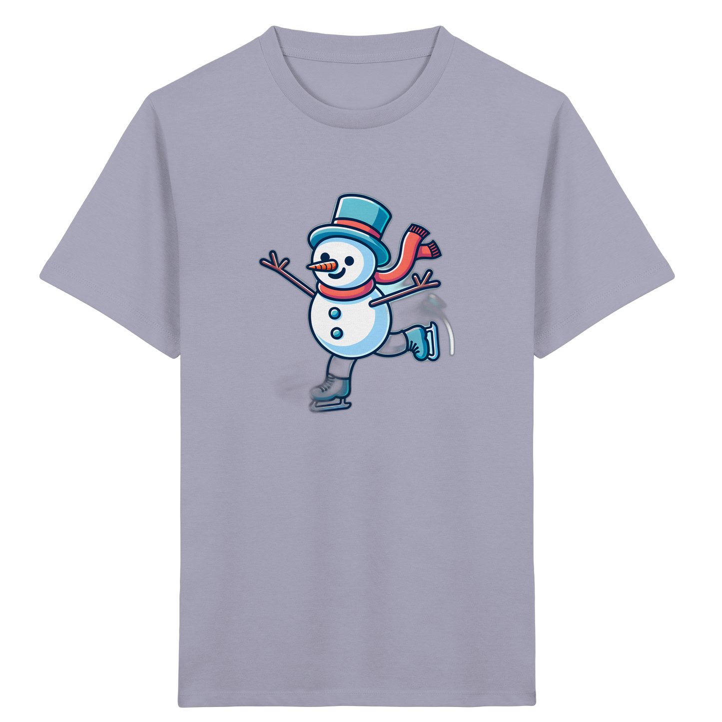 Schlittschuh laufender Schneemann: Winter Spaß Shirt