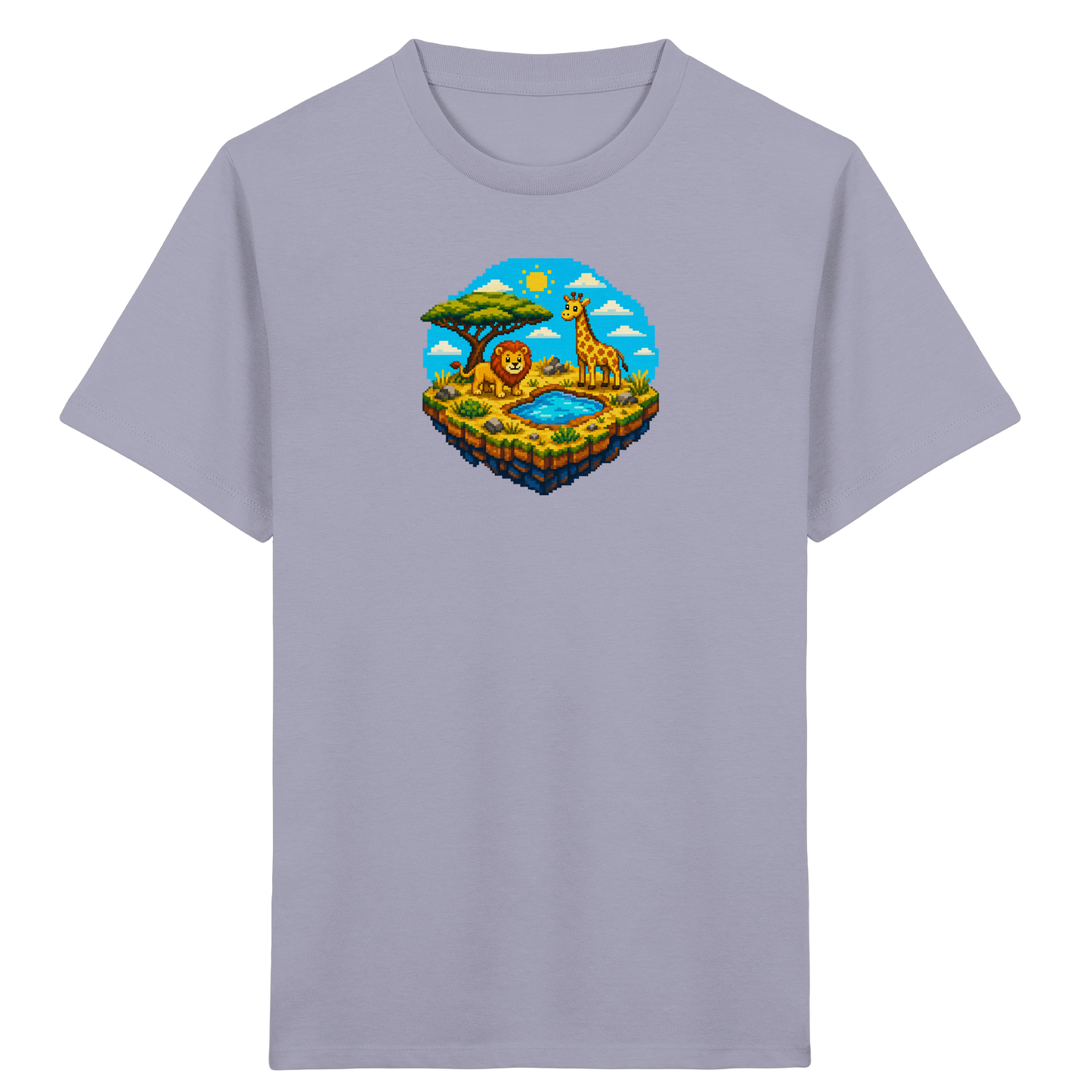 Verspieltes Pixel Safari T-Shirt Kinder - Kinder Bio T-Shirt