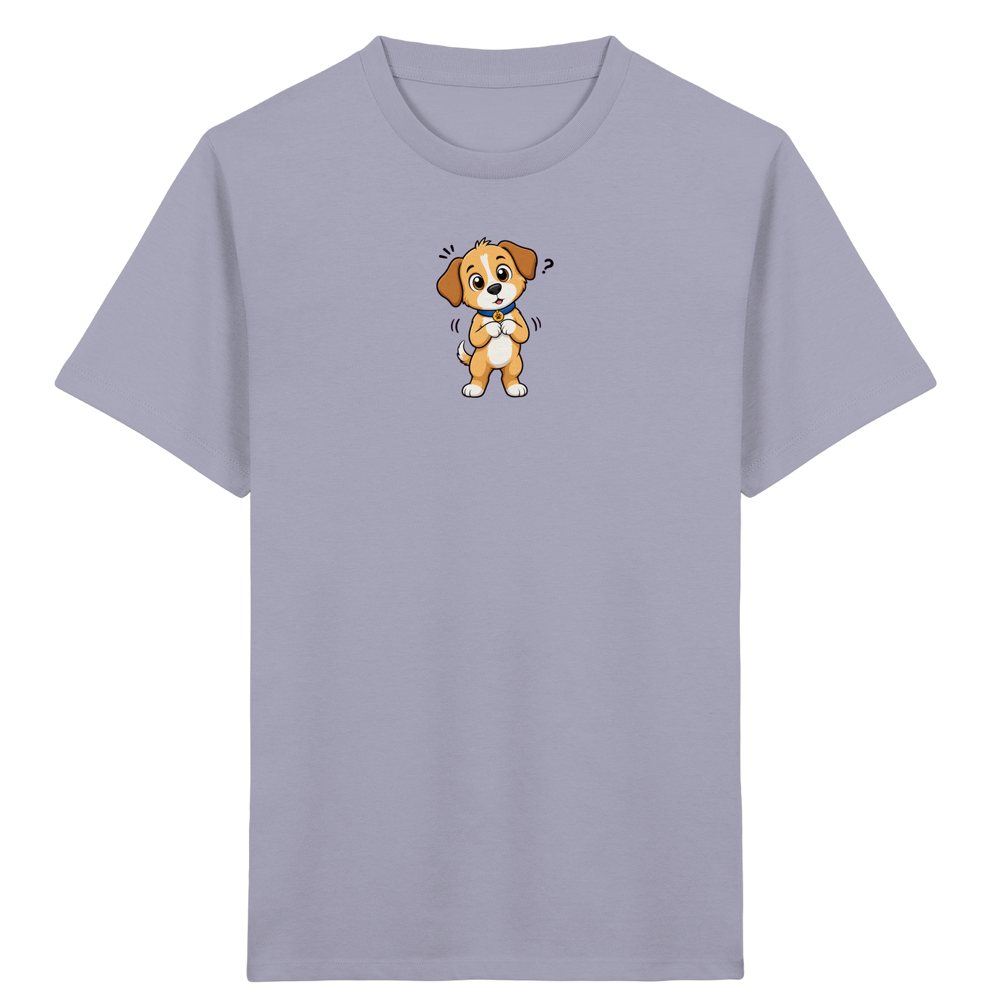 Niedlicher Welpe: Überrascht auf T-Shirt - Kinder Bio T-Shirt