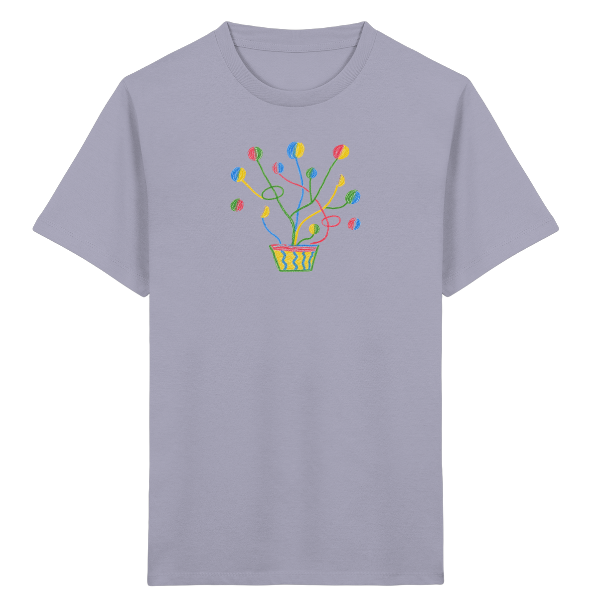 Bunte Fantasie Pflanze - Kinder Bio T-Shirt