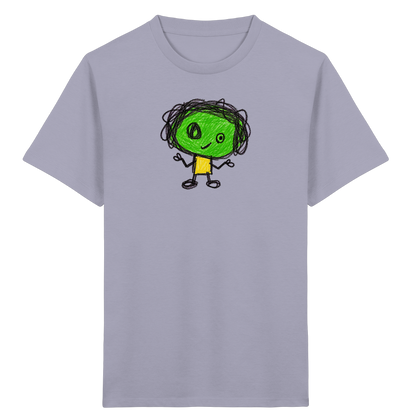Kritzelkopf mit Zopfkranz - Kinder Bio T-Shirt