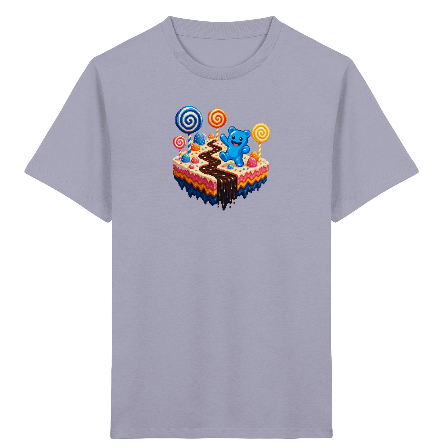 Pixel Gummibärchen auf süßer Insel - Kinder Bio T-Shirt