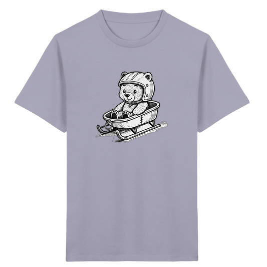 Teddybär im Schlitten: Abenteuerlust pur! - Kinder Bio T-Shirt