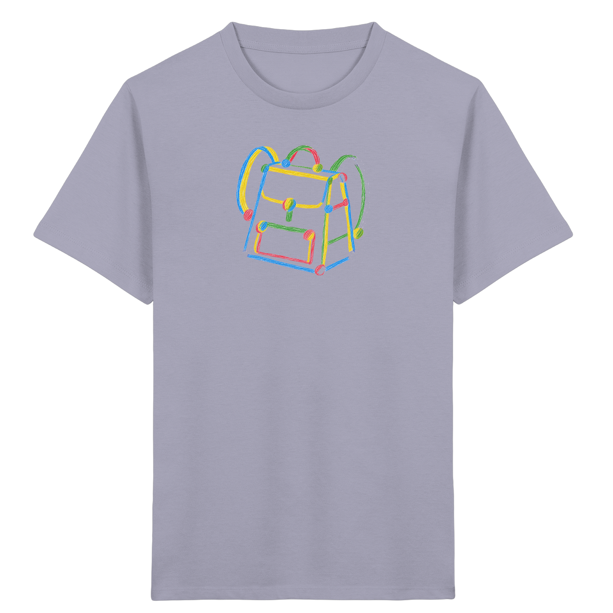 Bunter Kritzel Rucksack - Kinder Bio T-Shirt