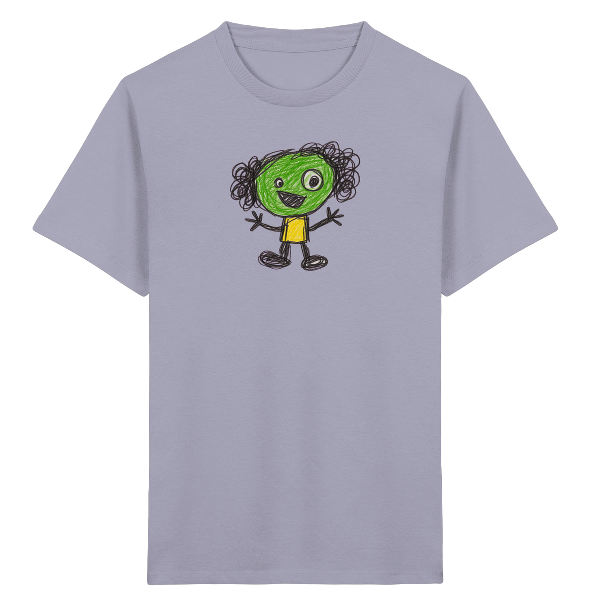 Kritzelkopf mit Ringellocken - Kinder Bio T-Shirt