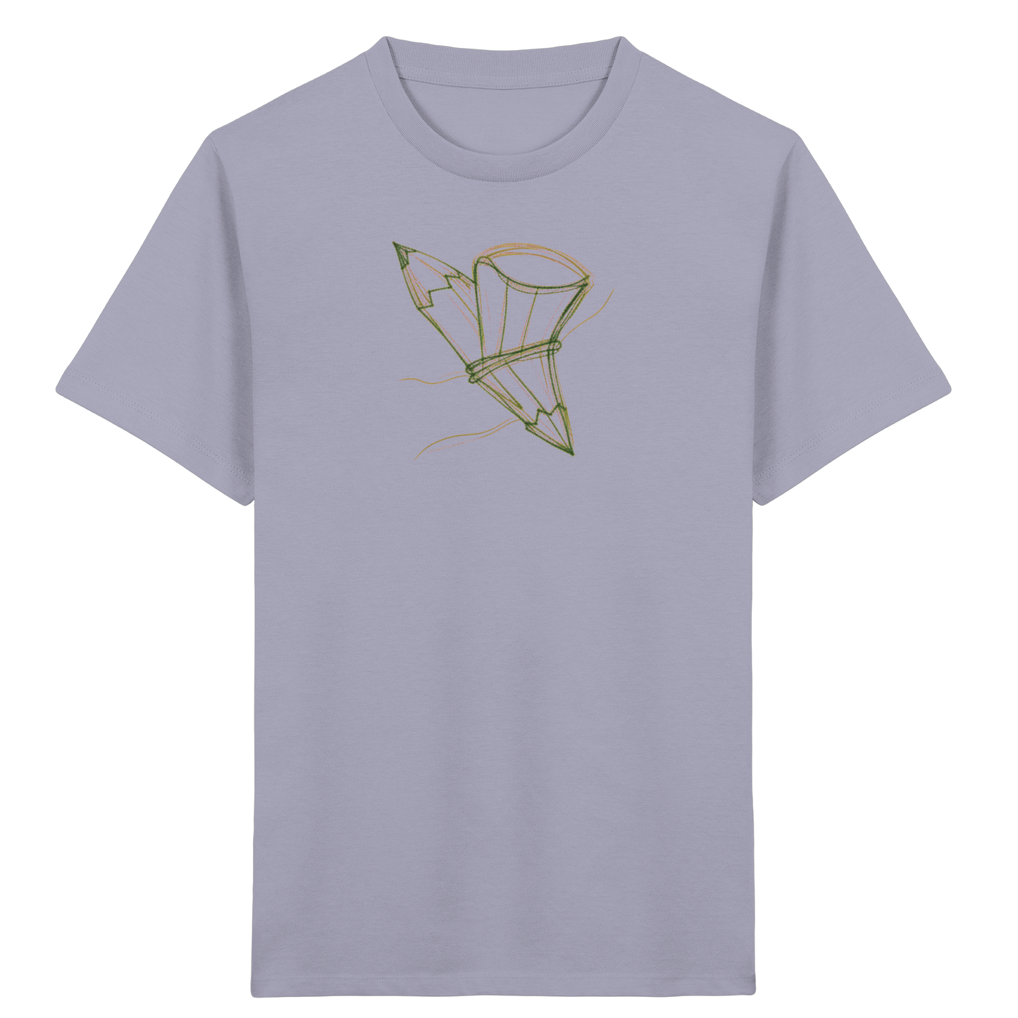 Waldgrüne Bleistift-Schultüte - Kinder Bio T-Shirt