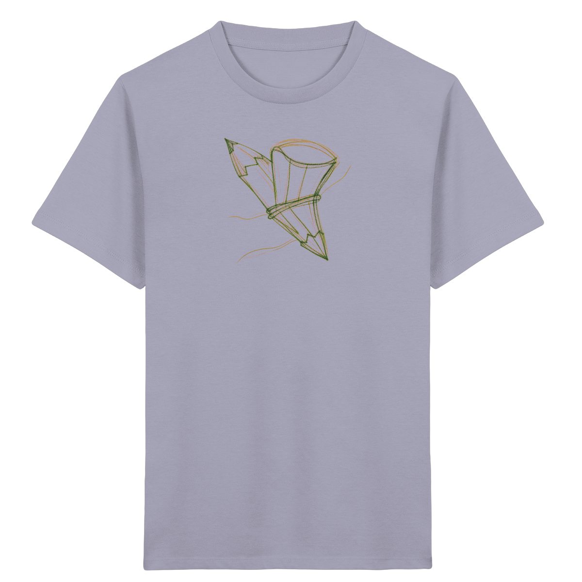 Waldgrüne Bleistift-Schultüte - Kinder Bio T-Shirt