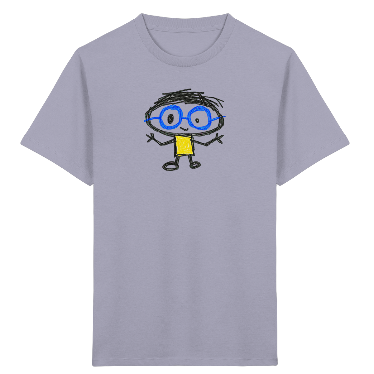 Kritzelkopf mit Riesenbrille - Kinder Bio T-Shirt