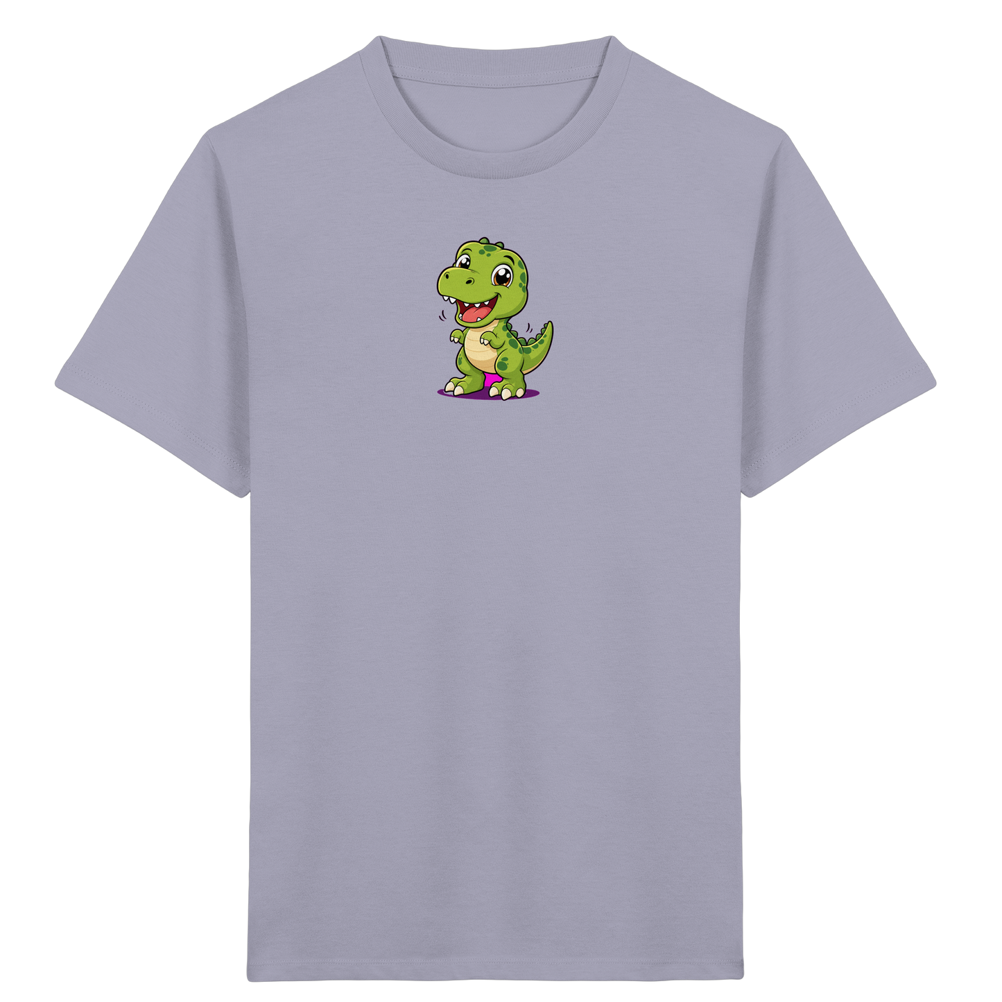 Fröhlicher Dino mit rosa Füßen Kinder T-Shirt - Kinder Bio T-Shirt