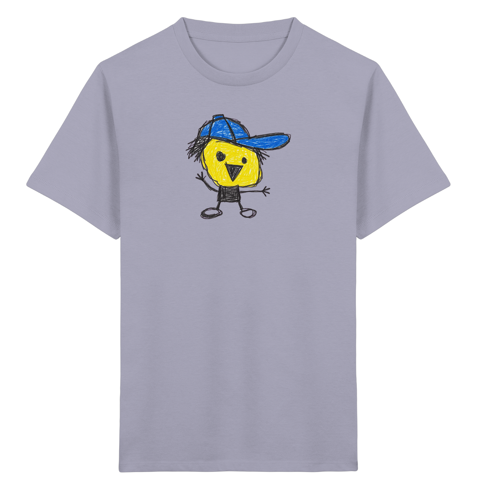 Kritzelkopf mit schiefer Mütze Kinder T-Shirt