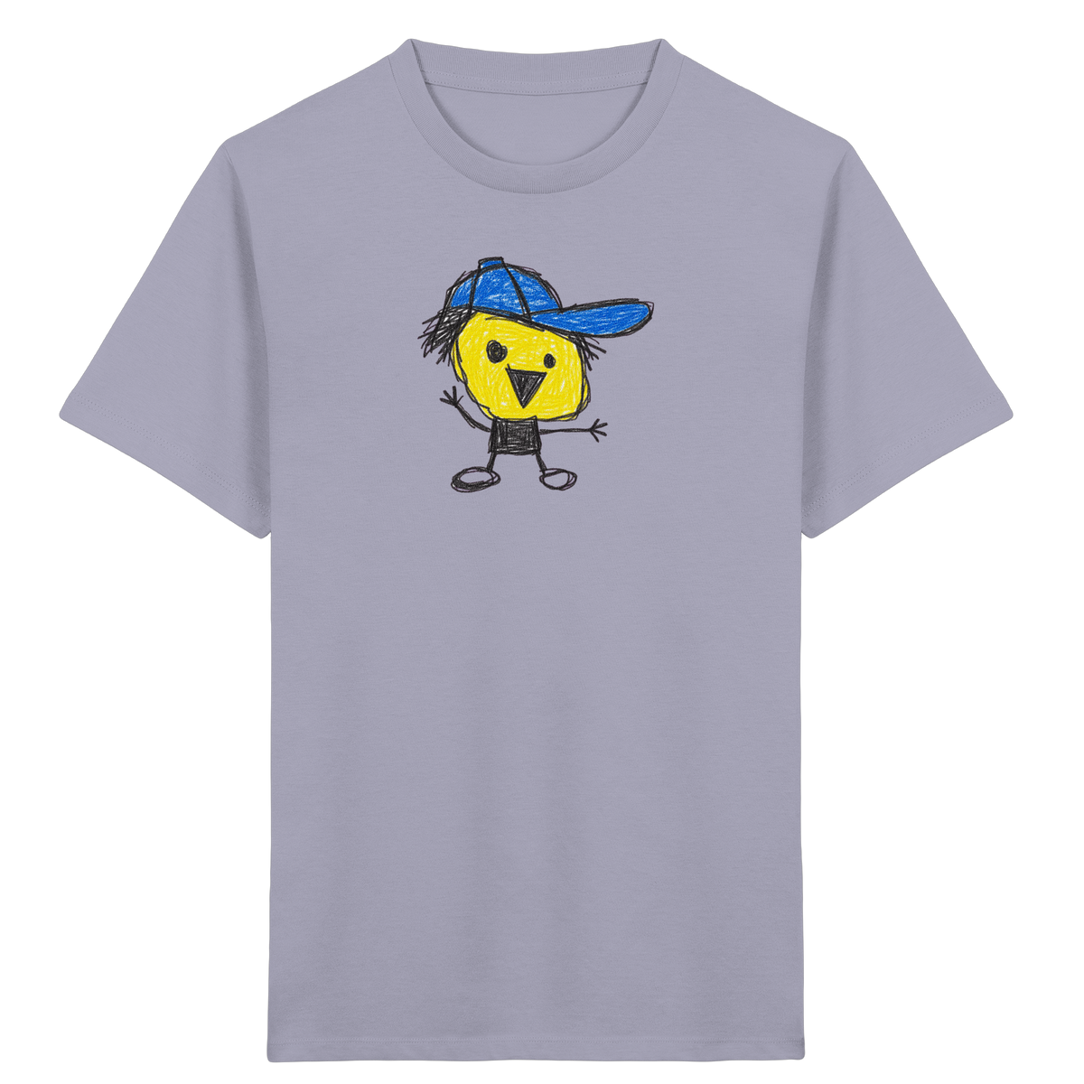 Kritzelkopf mit schiefer Mütze - Kinder Bio T-Shirt