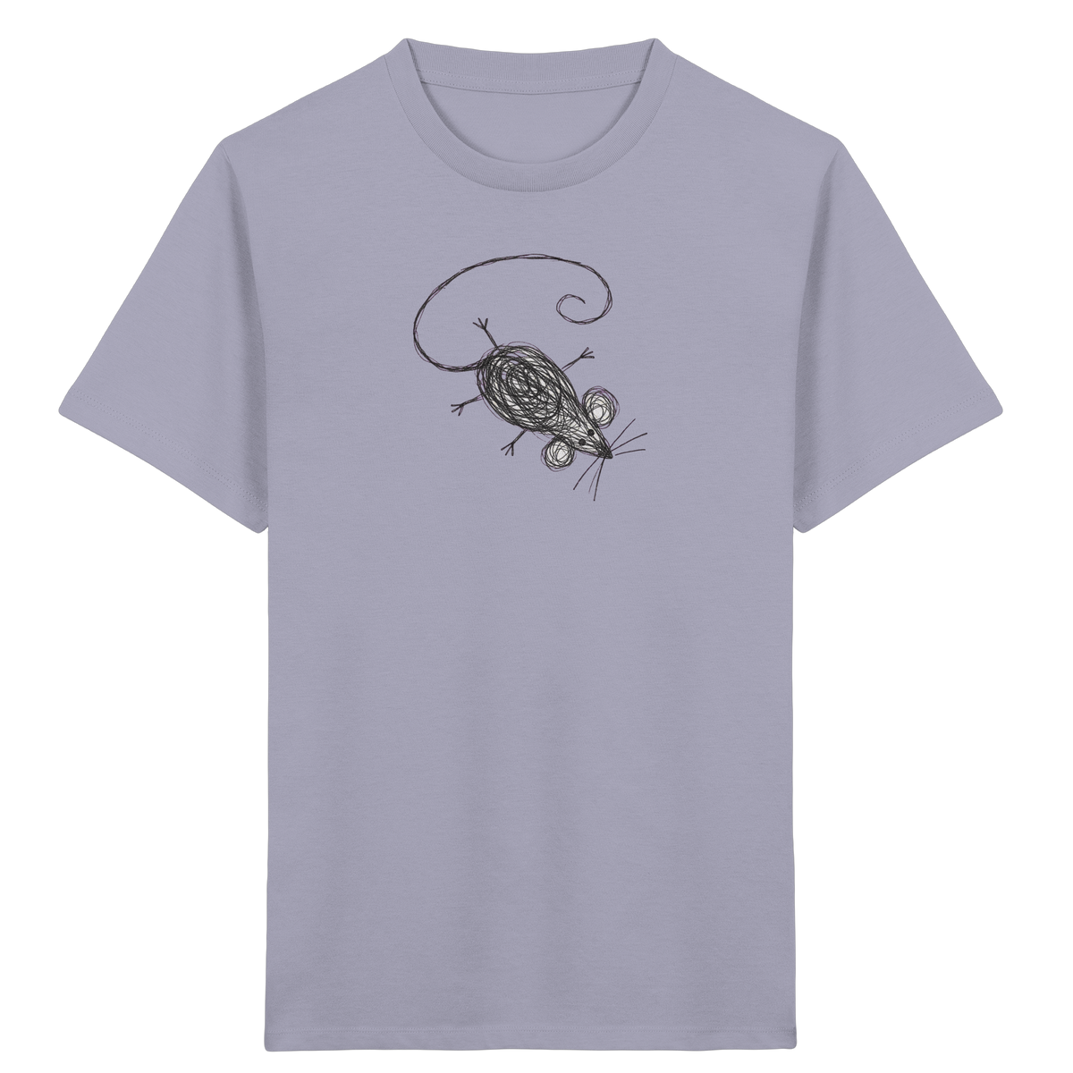 Maus von oben Kinderzeichnung - Kinder Bio T-Shirt