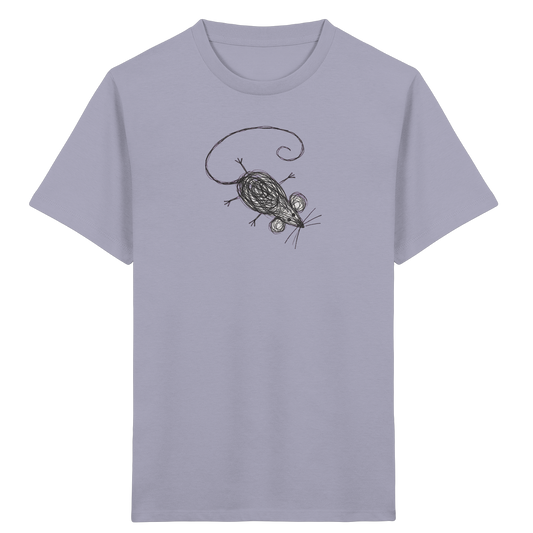 Maus von oben Kinderzeichnung - Kinder Bio T-Shirt