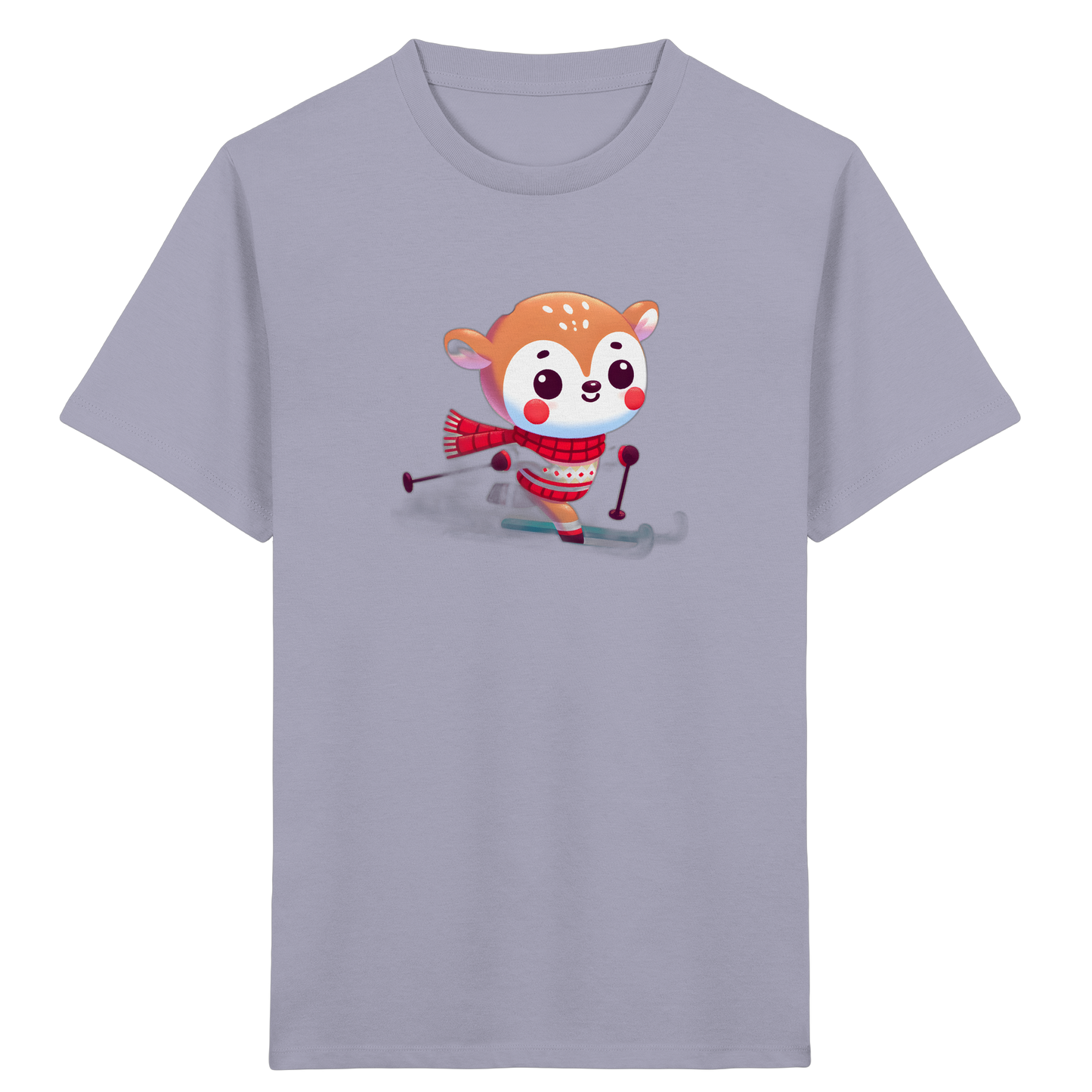 Niedliches Rehkitz auf Skiern T-Shirt