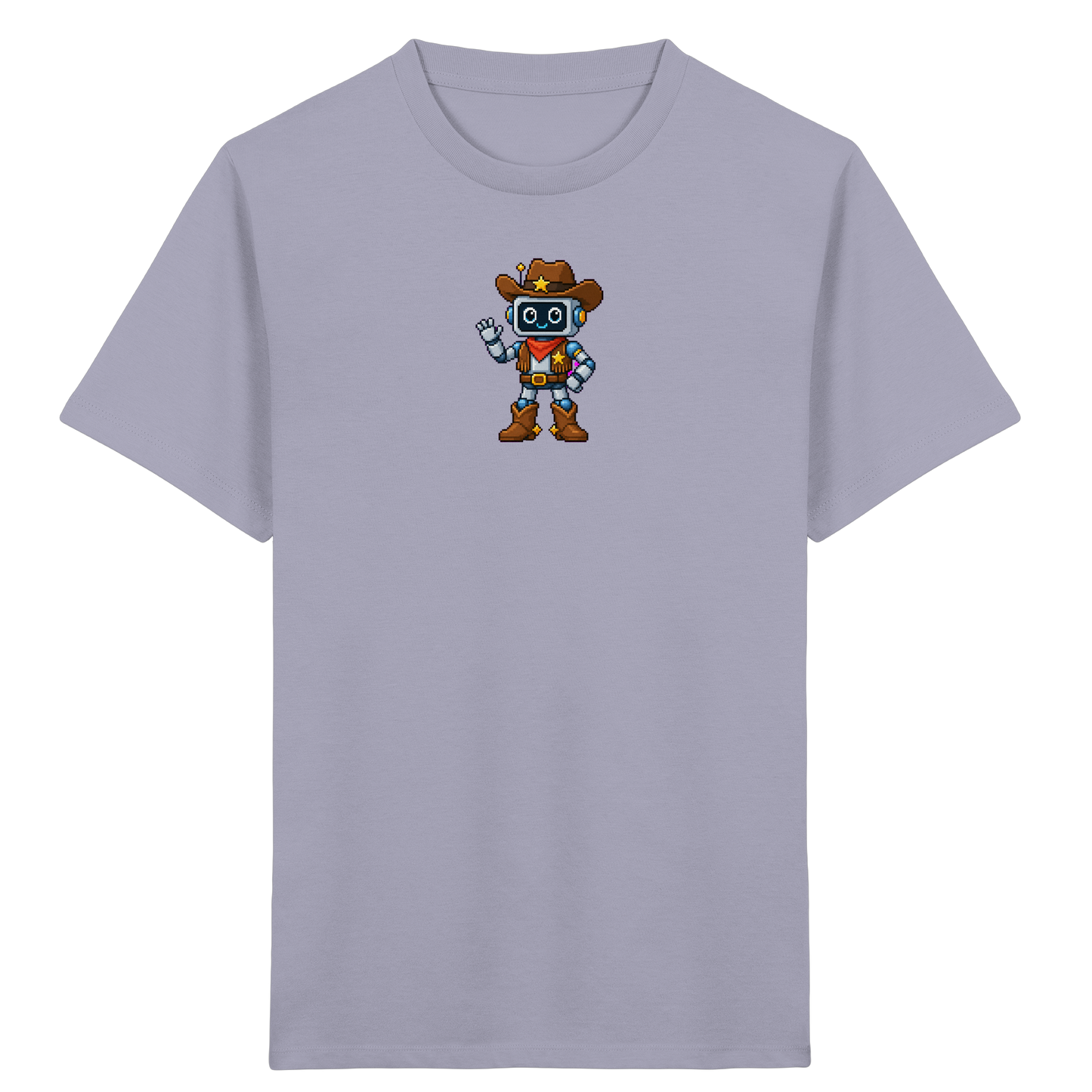 Pixel Roboter T-Shirt: Freundliches Lächeln - Kinder T-Shirt