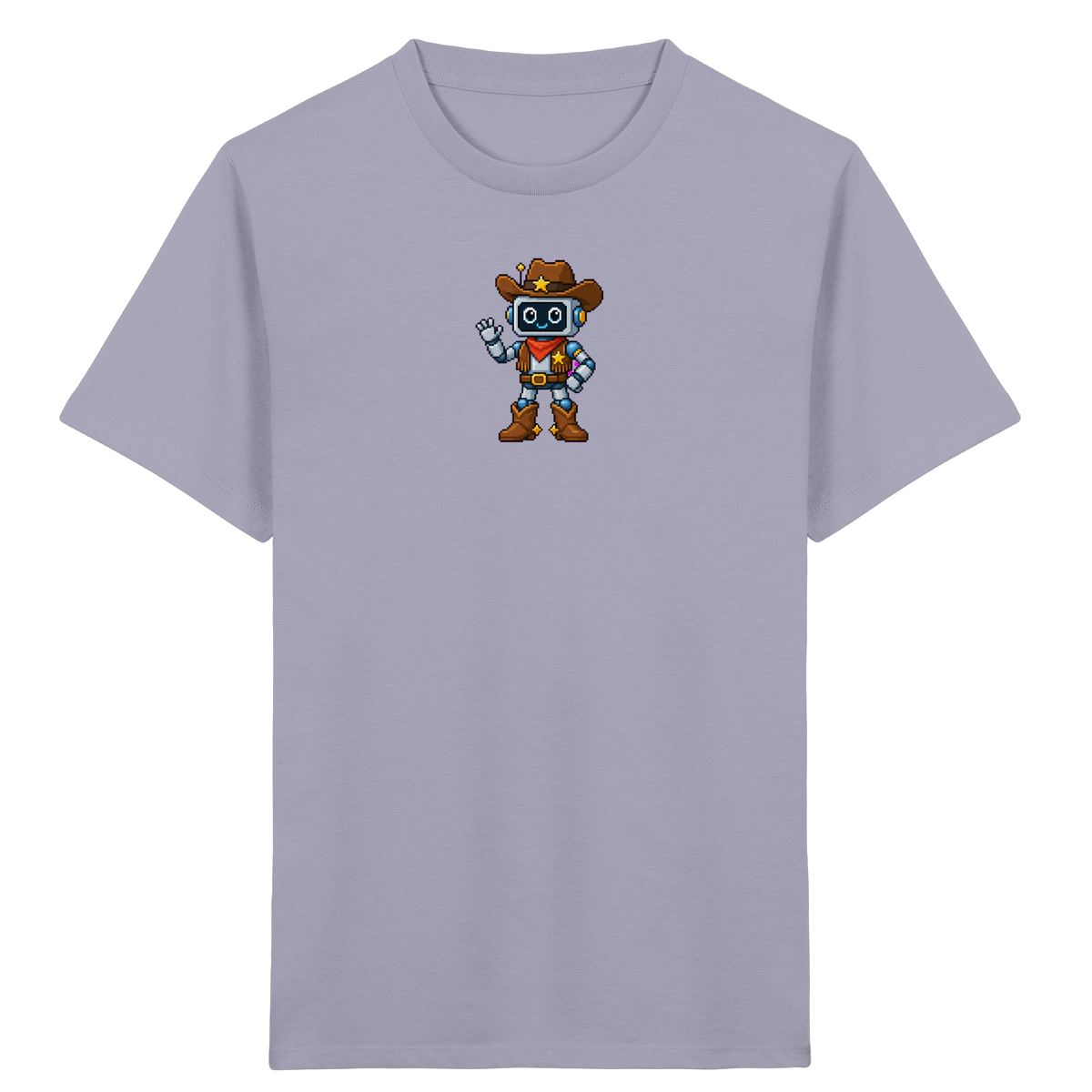 Pixel Roboter T-Shirt: Freundliches Lächeln - Kinder T-Shirt