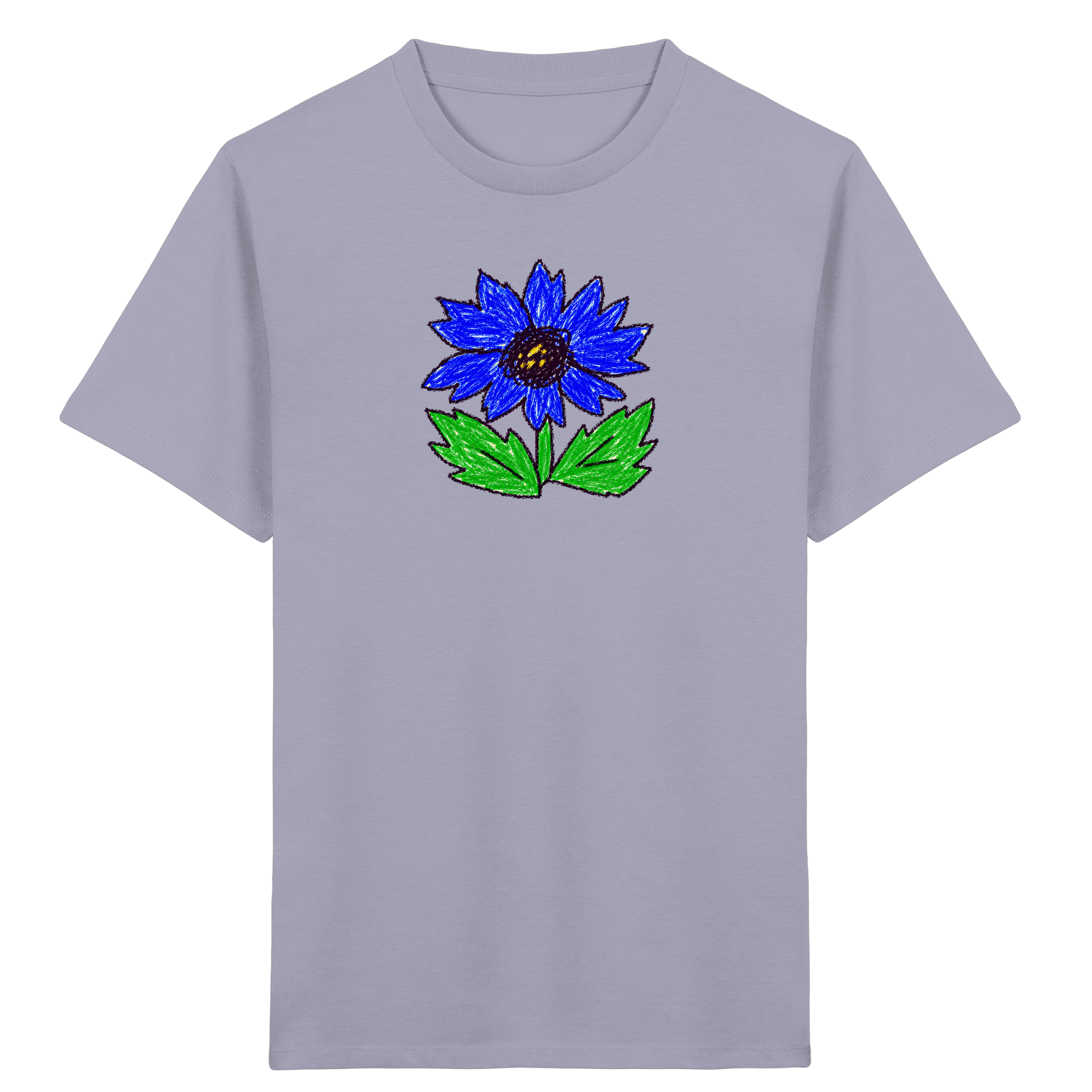 Kritzel-Kornblume Kinder T-Shirt