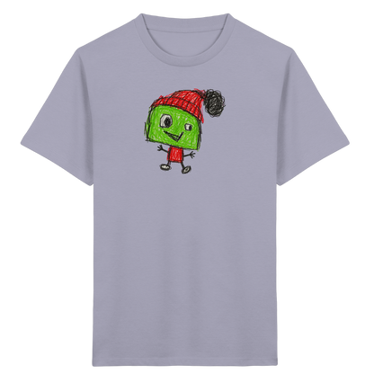 Kritzelkopf mit roter Bommelmütze - Kinder Bio T-Shirt
