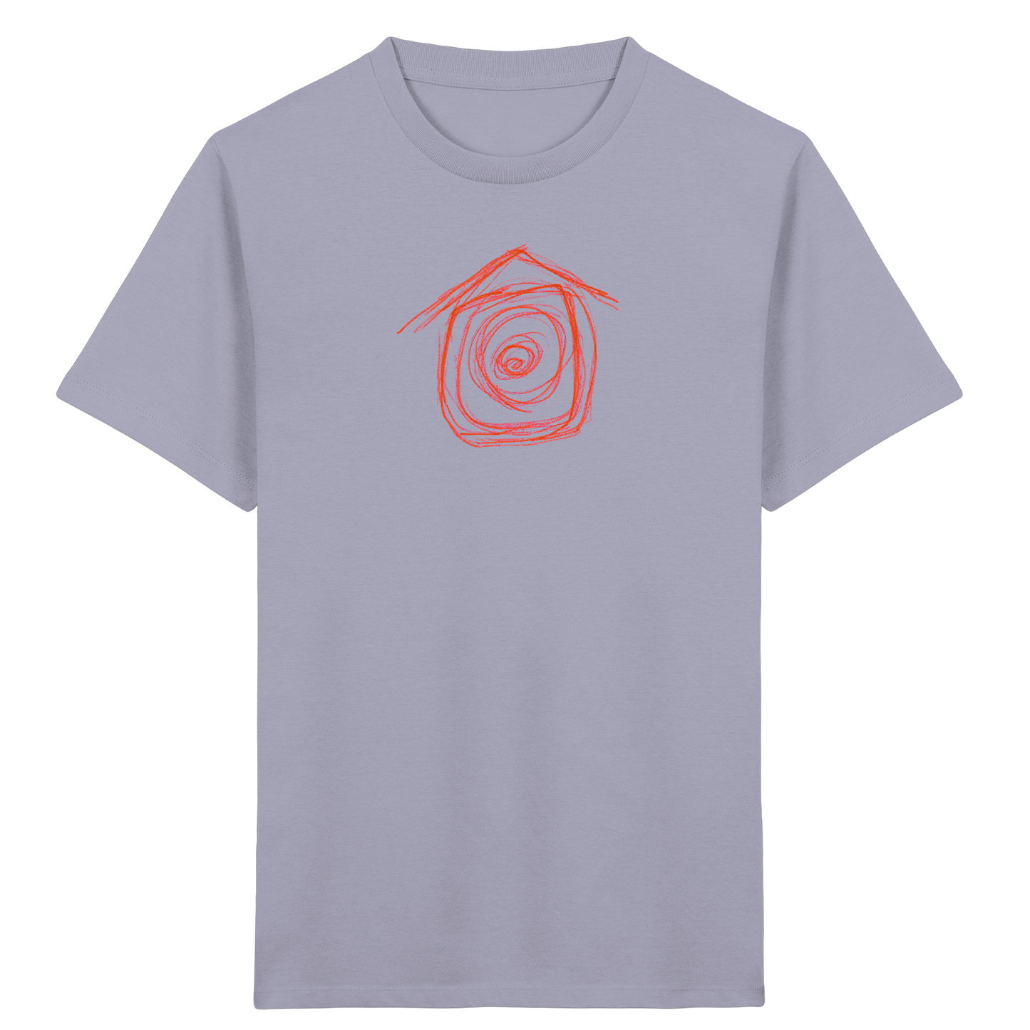 Mandarinenoranges Spiralenhaus Kinder T-Shirt - Kinder Bio T-Shirt
