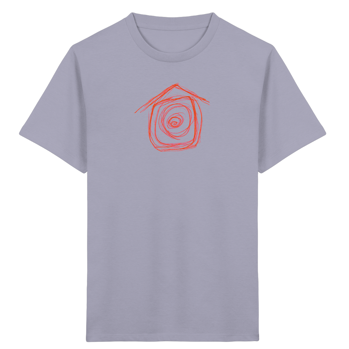 Mandarinenoranges Spiralenhaus Kinder T-Shirt - Kinder Bio T-Shirt