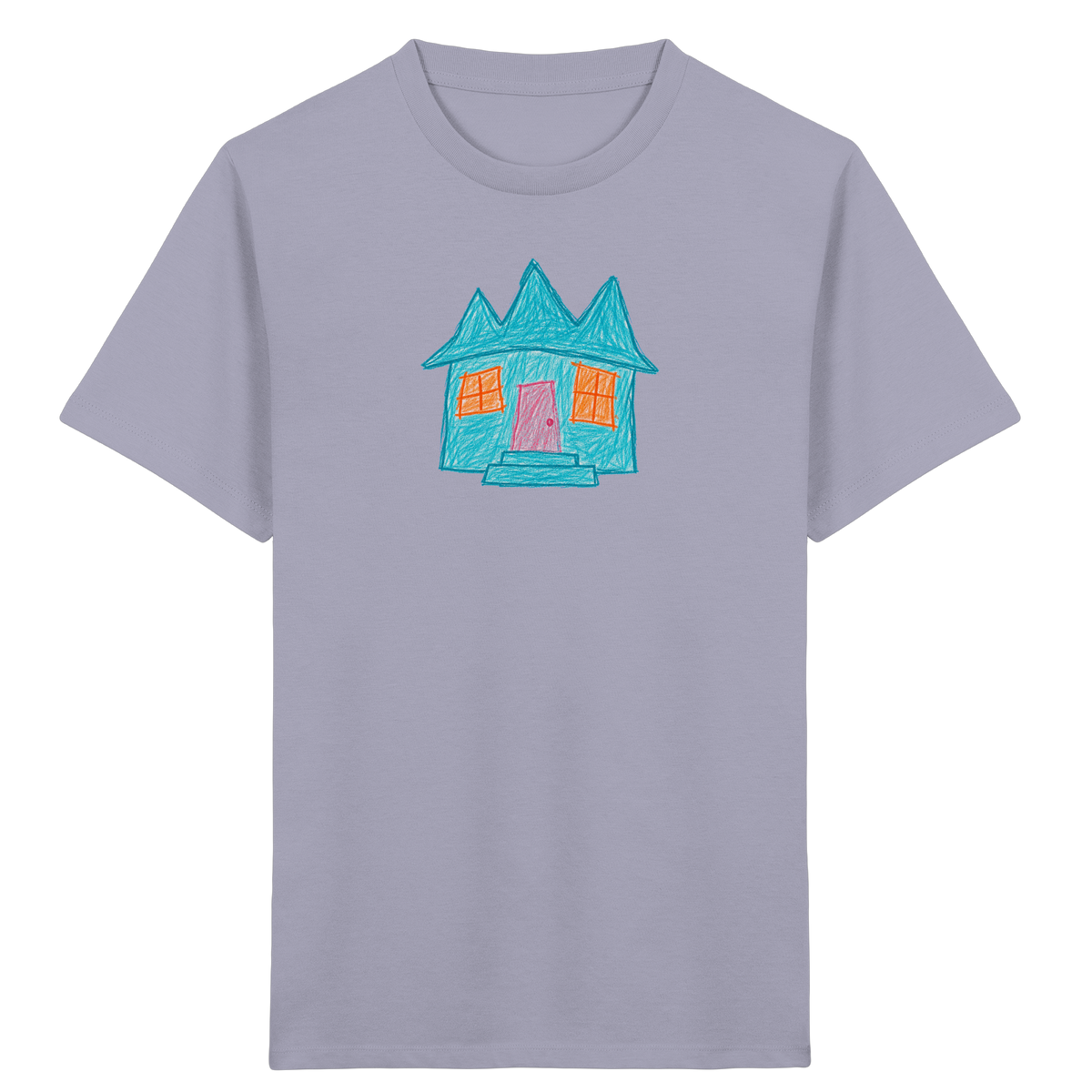 Türkises Zickzackhaus Kinder Shirt - Kinder Bio T-Shirt