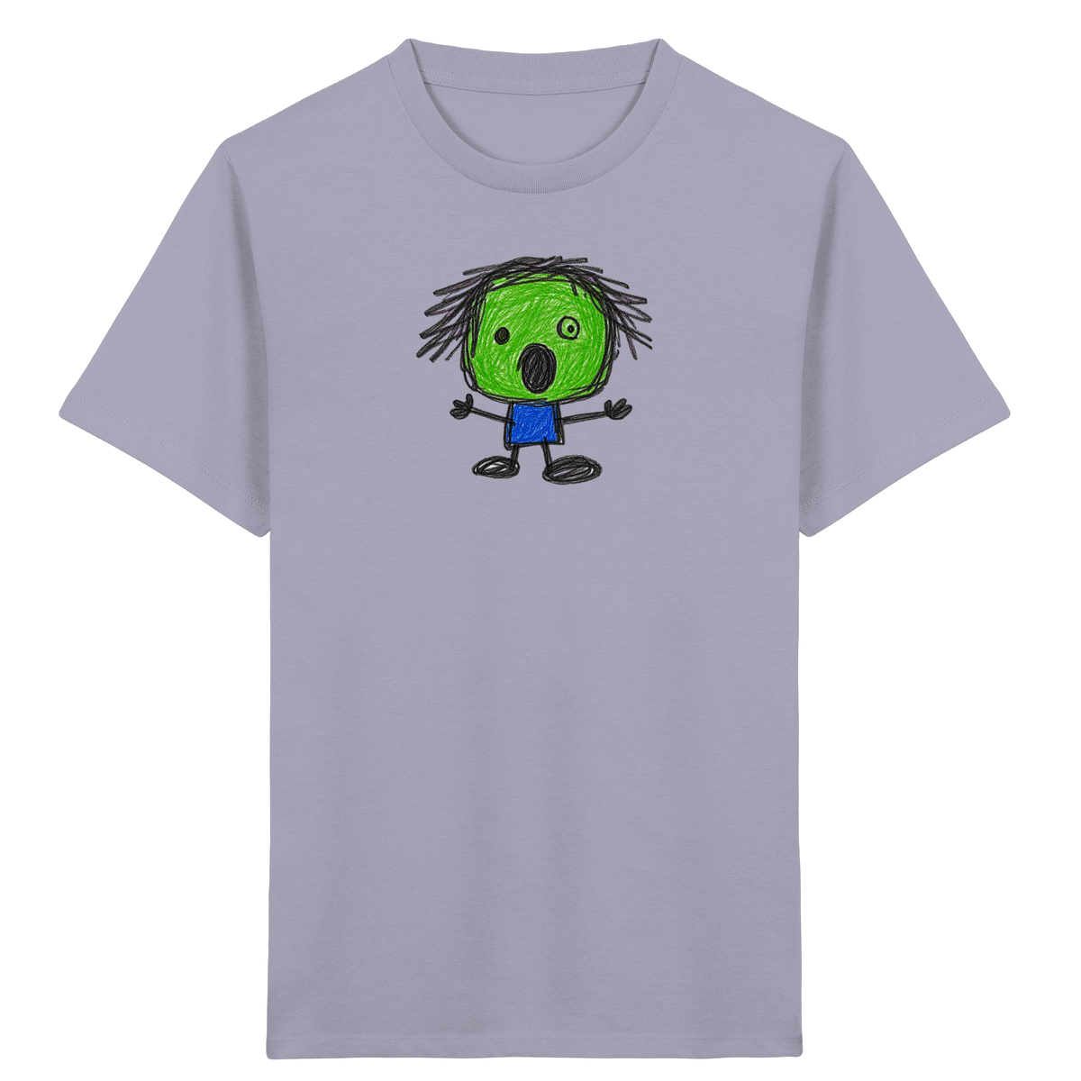 Kritzelkopf beim Staunen - Kinder Bio T-Shirt