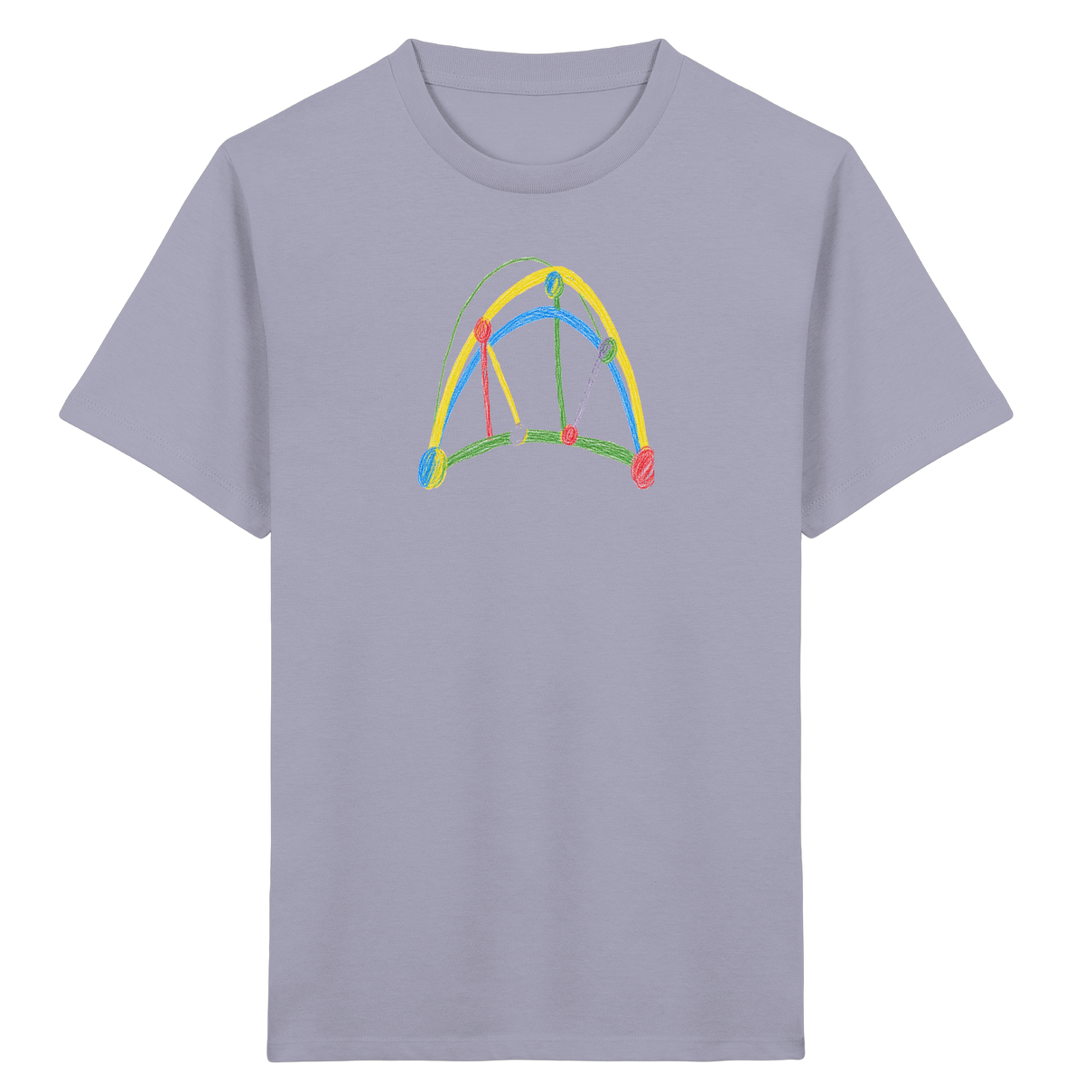 Bunte Brücke aus Farbpunkten - Kinder Bio T-Shirt