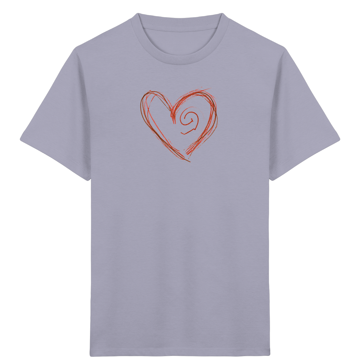 Zimtbraunes Krakelherz Kinder T-Shirt - Kinder Bio T-Shirt