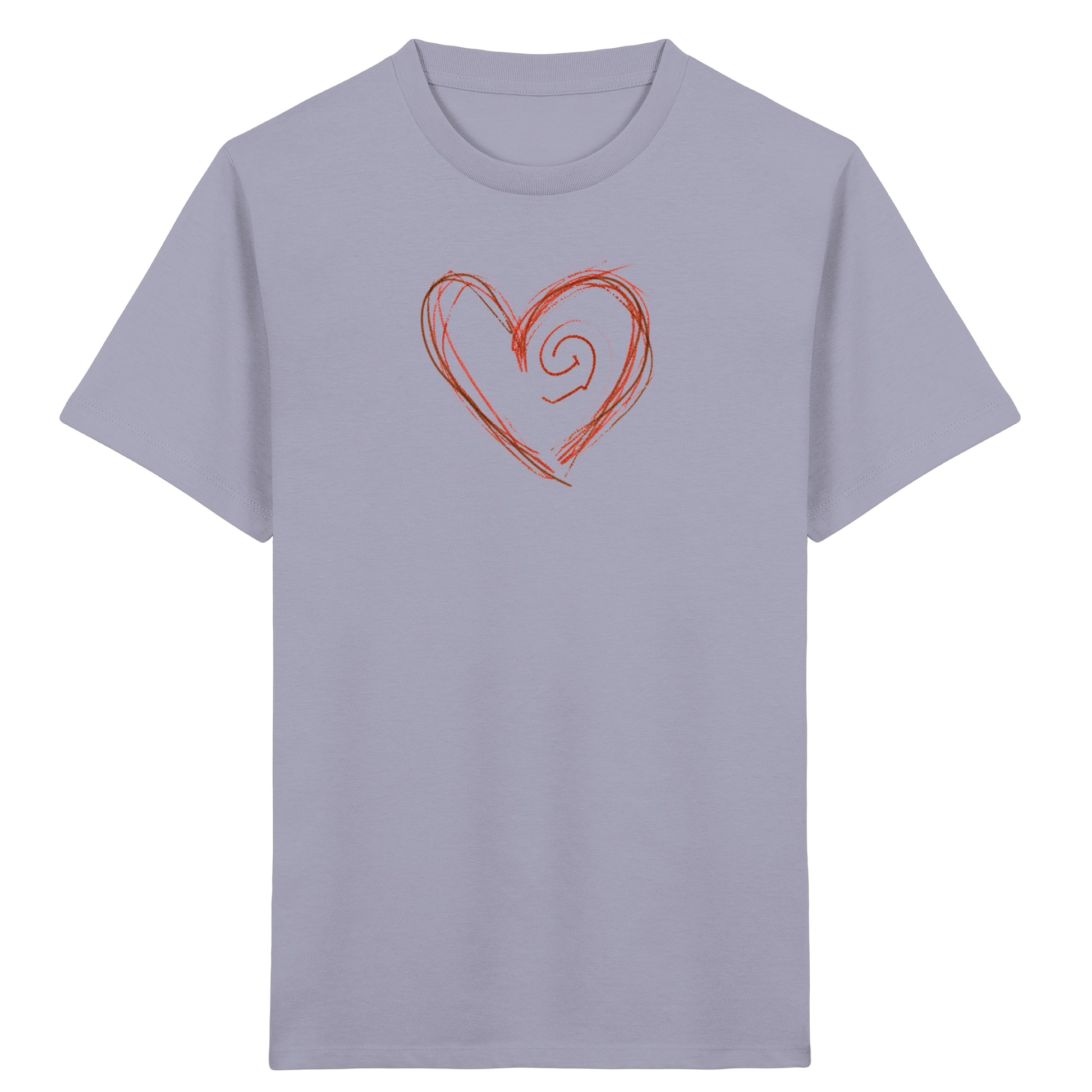 Zimtbraunes Krakelherz Kinder T-Shirt - Kinder Bio T-Shirt
