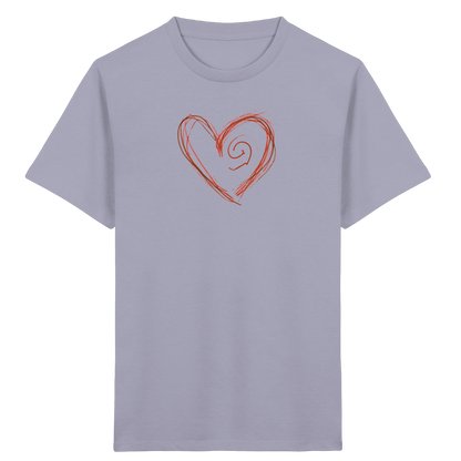 Zimtbraunes Krakelherz Kinder T-Shirt - Kinder Bio T-Shirt