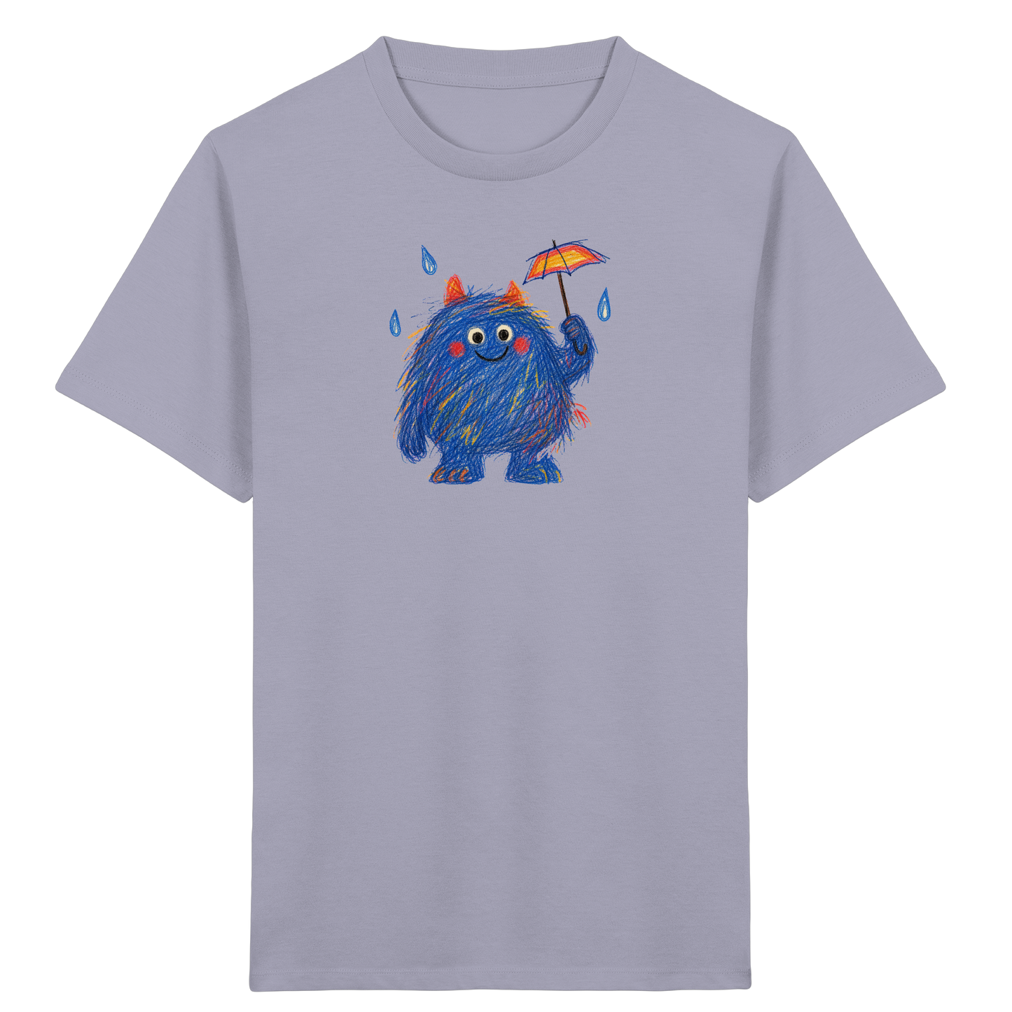 Regenschirmzottel im Regen - Kinder Bio T-Shirt
