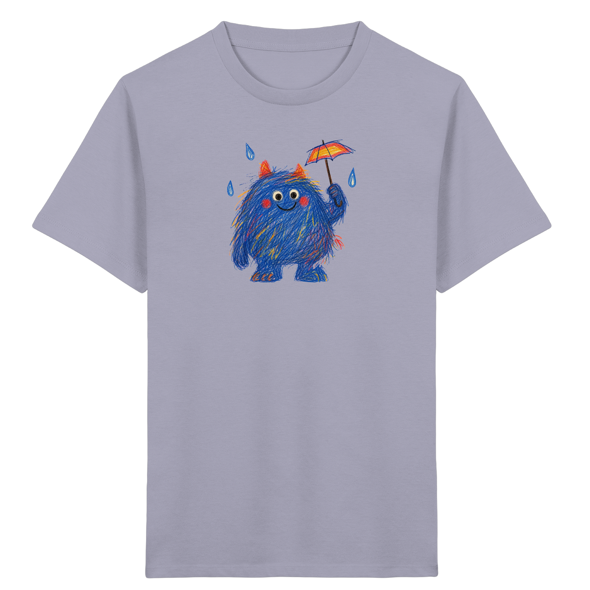 Regenschirmzottel im Regen - Kinder Bio T-Shirt