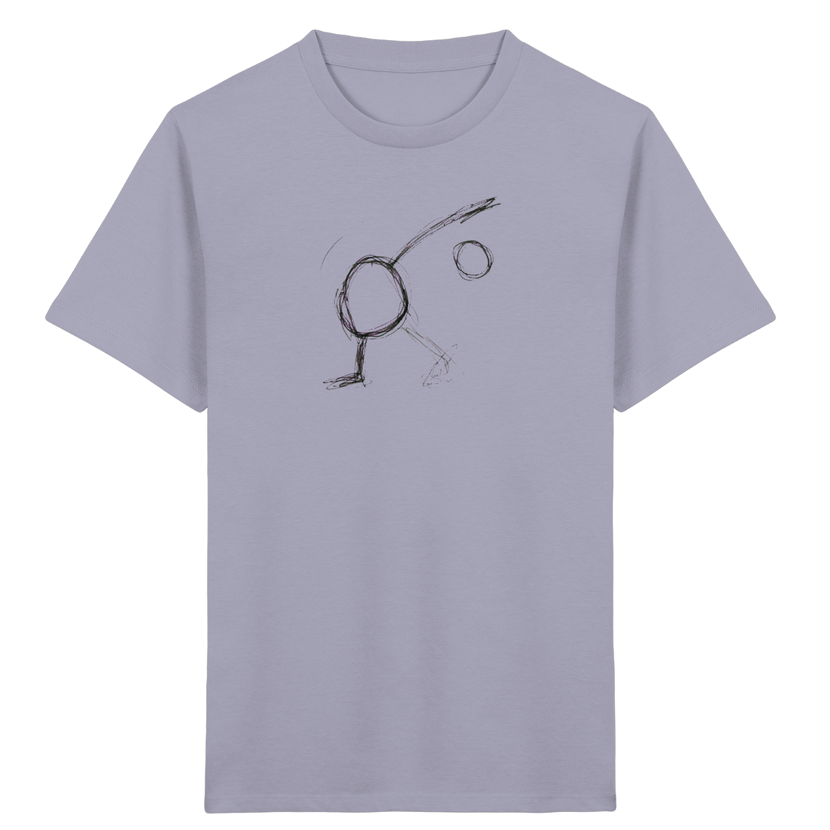 Schwarzer Linienmensch Kinder T-Shirt - Kinder Bio T-Shirt