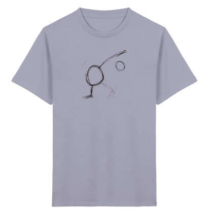 Schwarzer Linienmensch Kinder T-Shirt - Kinder Bio T-Shirt