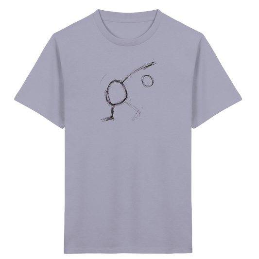 Schwarzer Linienmensch Kinder T-Shirt - Kinder Bio T-Shirt