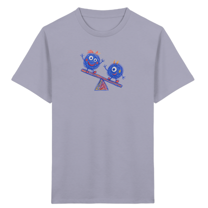 Wippenwuschel auf der Wippe - Kinder Bio T-Shirt