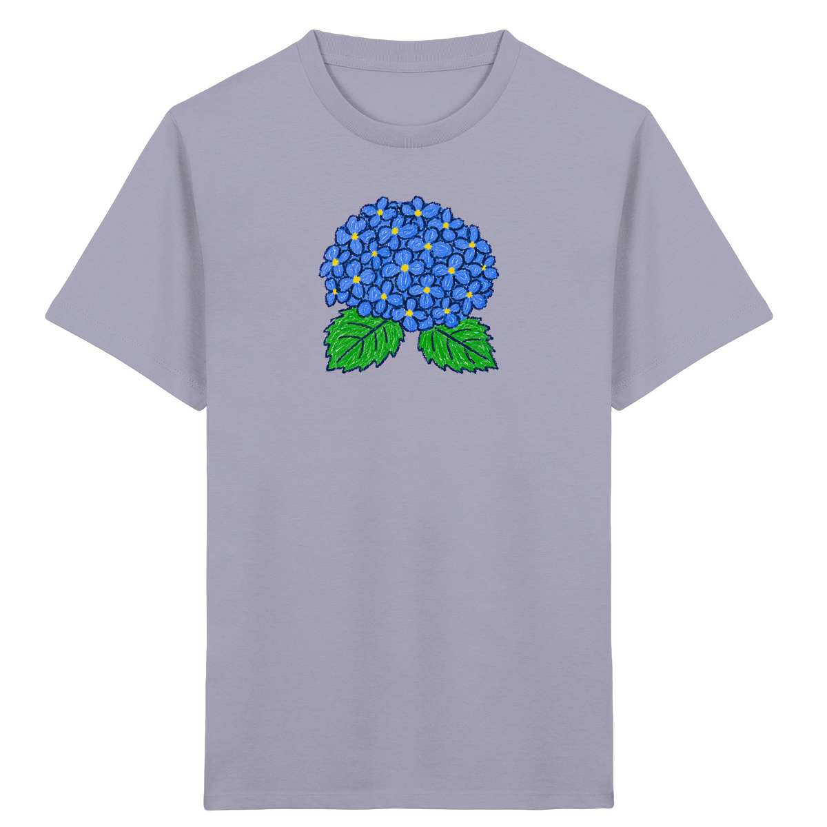 Kritzel Hortensie Kinder Shirt - Kinder Bio T-Shirt