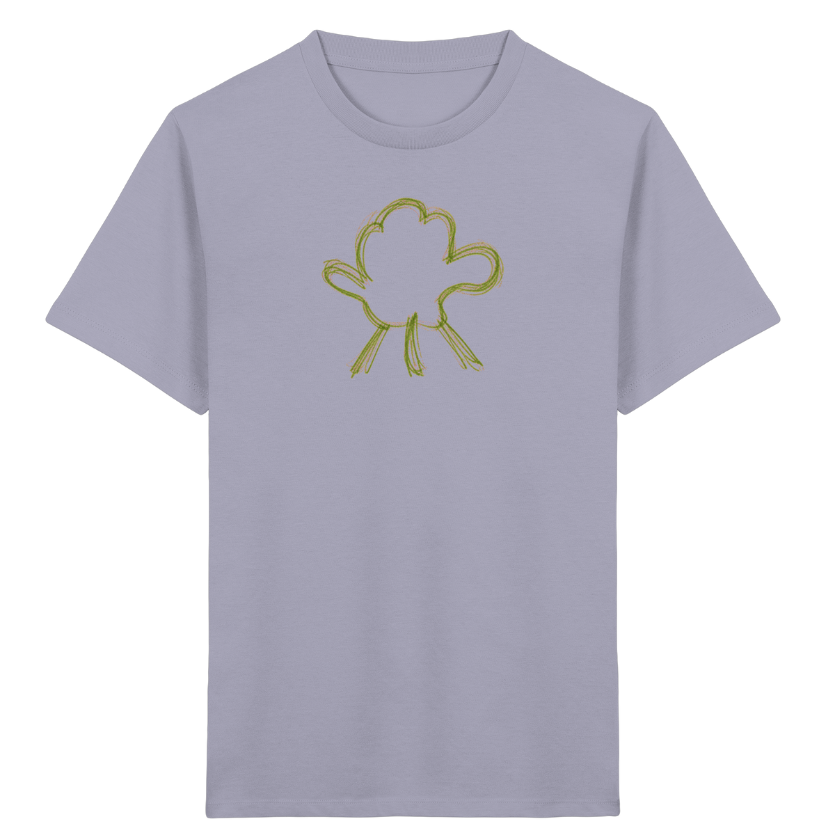 Olivgrüne Wolkenfigur Kinder Shirt - Kinder Bio T-Shirt