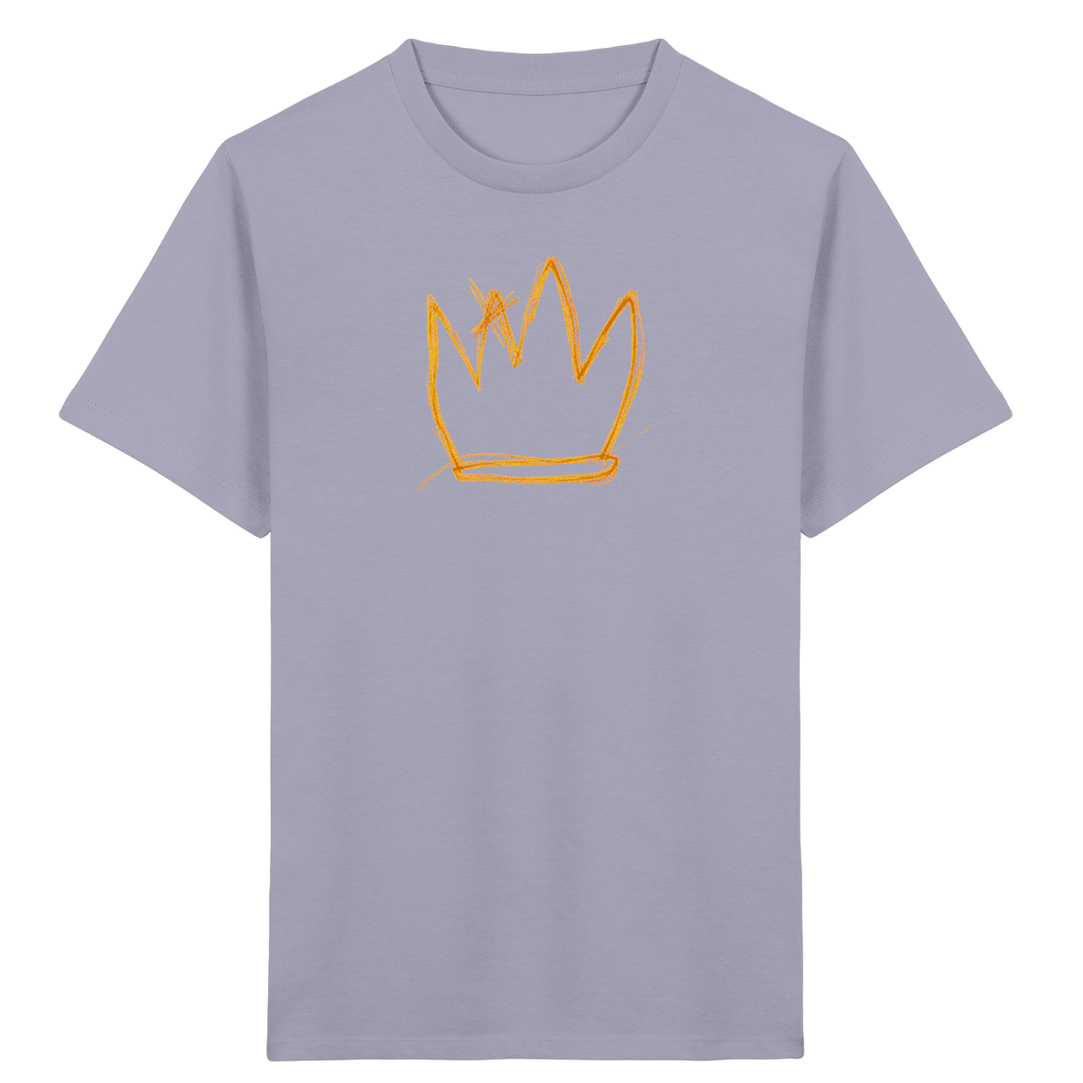 Senfgelbe Krakelkrone für Kinder - Kinder Bio T-Shirt