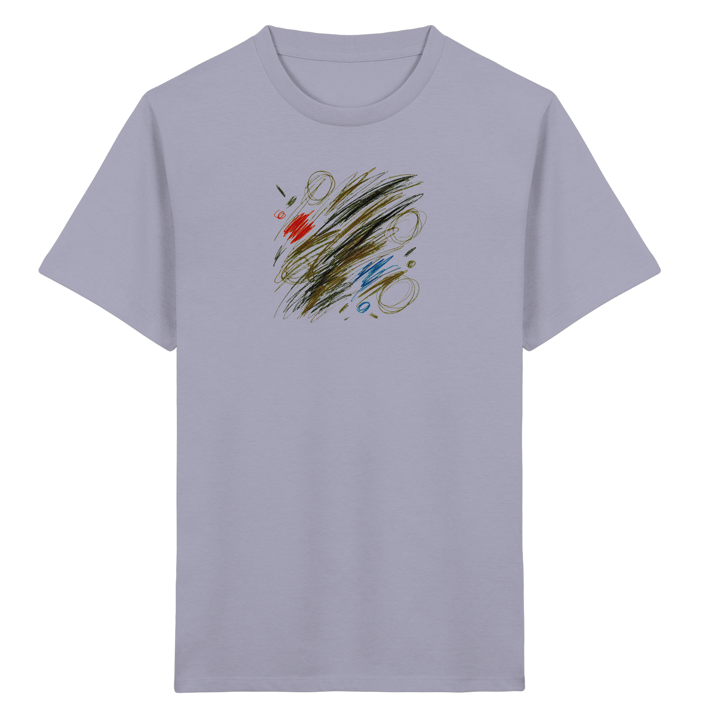 Künstlerisches T-Shirt mit Kritzelgrafik Design - Kinder Bio T-Shirt