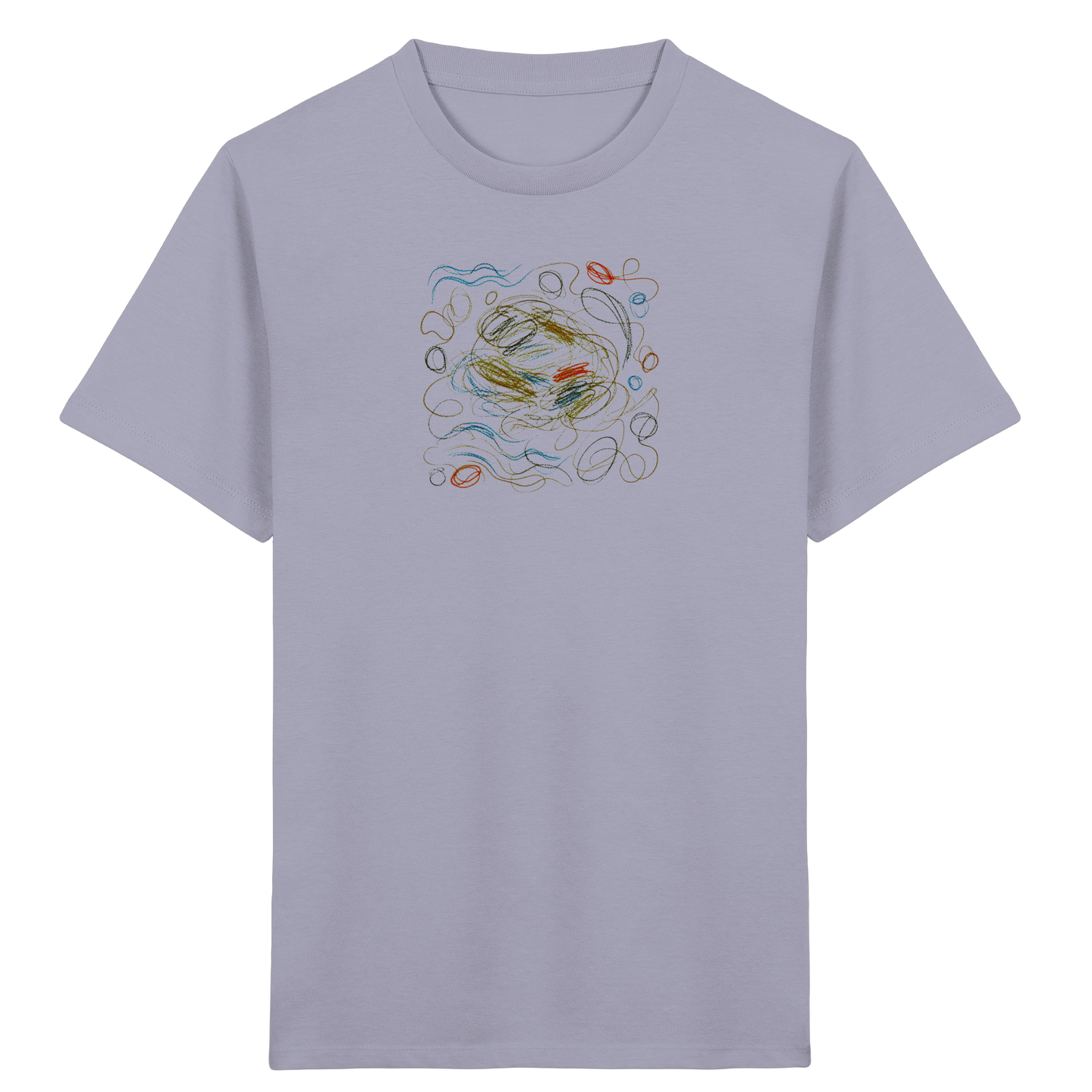 Kreatives Wachsmal-T-Shirt mit abstraktem Knäuel - Kinder Bio T-Shirt